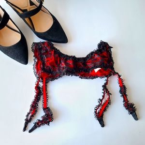 Red Lace Garter Belt